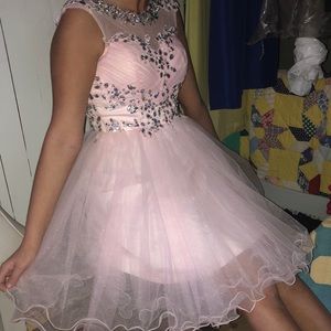 Baby pink homecoming dress